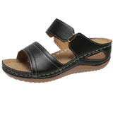 Plus Size Wedge Heel Slippers Women 2023 Summer Soft Platform Sandals Woman Vinatge Non Slip Beach Flip Flops