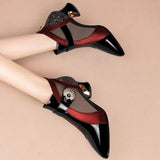 British Style Sandals Leather Boots Women 2023 Summer Mesh Breathable Sandals with Rhinestone Decoration Shaped