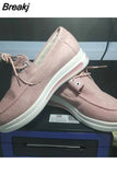 Women's Shoes Summer 2023 New Lace-up Platform Casual Sneakers Plus Size 43 Comfort Non Slip Flat Loafers Women Vulcanize