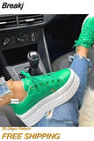 Platform Thick Heel Sneakers 2023 New Fashion Plus Size Casual Sneakers Women's Cross Lace Up Women's Vulcanized