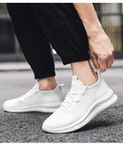 Men Running Shoes Breathable Lac-up Sport Shoes Lightweight Comfortable Walking Sneakers Black Tenis Masculino Zapatillas