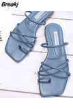 Women Slingback Sandals 2023 New Women's Shoes Summer Flats Casual Flip Flops Shallow Female Slides Open-toe