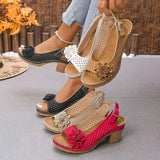 Breakj Summer New Women's Slope And Thick-Soled Sandals Large-Size Fish Mouth Slope And Word Slope Heel