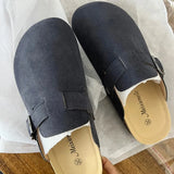 Hot Popular Women's Closed Toe Cork Slippers Mule Clogs Cork Sandals For Women Garden Slides Big Size Cork Shoes