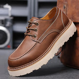 Men Casual Shoes outdoor lace up fashion Leather Shoe outdoor Shoes Zapatos Casuales Hombres oxfords Men leather