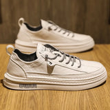Summer Casual PU Leather Shoe Trend Men's Shoes Wild Mens Flats Shoes Waterproof Non-slip Board Shoe Male