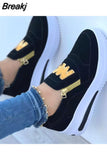 Women Sports Shoes Side Zipper Platform Sneakers Pu Leather Fashion Lady Footwear M Vulcanized Comfot Tennis Female
