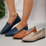 Women's Shoes 2025 New Simple Pointed Snake-Print Flat-Soled Single Shoes Large-Size Lazy