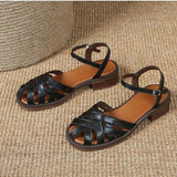 Gladiator Sandals Women Buckle Strap Rome Summer Casual Lady Flat