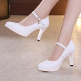 New Shallow Mouth Model Cheongsam Walking Show Shoes Women's High Heels, Sharp Heels And Large Size Professional Work