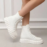 Women Boots 2023 Fashion Chunky Boots Platform Boots White Shoes For Women Autumn Winter Boots High Heels Botas
