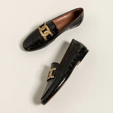 for Women 2022 Women's Loafers Kid Suede Cowhide Female Flat Shoes Metal Buckle Moccasins Casual Mocasines