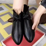 Women Short Boots Autumn New Ethnic Style Pointed Chunky Heel Ankle Boots Casual Comfortable Warm Plush Women Winter