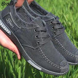 Men's Casual Shoes Summer Breathable Lace-up Men Canvas Shoes 2023 New Fashion Loafers Walking Flats Comfortable Male