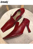 Square Toe High Heels Pumps Women Autumn Shoes Party Dress 2023 Spring Footwear Retro Female Work Pumps Zapatillas