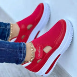 Flats New Thick Soled Comfortable Shoes Women Hollow Out Women's Shoes Retro Sneakers Women Shoe Moccasins Plus Size