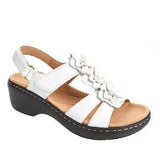 Breakj Summer Sandals New Hollow Slope And Fish Mouth Flowers Leisure Comfortable Sandals Women Large