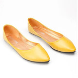Leather Flat Shoes Woman Hand-sewn LeatherLoafers Cowhide SpringCandy colorCasualShoes Women Flats Women