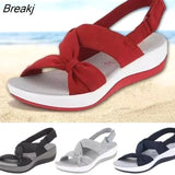 Women Sandals Summer 2022 Closed Toe Roman Sandals Women Bow Platform Wedges Sandals Women 2 Flat Sandals Plus