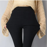 Pants Women 2020 Autumn High Waist Slim Woman Trousers Skinny Stretchy Elastic Solid Black Pantolone Woman Pencil