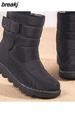 Women Boots Mid-Calf Winter Shoes For Women Snow Boots Casual Watarproof Platform Heels Botas Mujer 2023 New Winter Boots