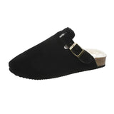 Breakj Boken Baotou Half Dragged A Foot Pedaled Sandals Women Wear Round Head Half-Dragging