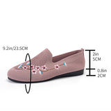 Mesh Flat Shoes Ladies Lightweight Sneakers Autumn Chinese Style Embroidered Flat Shoes Breathable Outdoor Walking