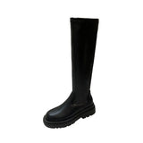Flat Thigh High Boots Platform Women Slim Thick Sole Over The Knee Boots Women Shoes Black Winter Long Boots