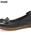 Women PU Leather Shoes Female Flats 2023 Fashion Comfortable non-slip wear-resistant Shoes Womans Flats Mom Leather