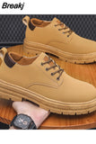 Men Casual Shoes for Men Leather Tooling Shoes Fashion Male Spring Autumn Outdoor Platform Oxfords Fashion British Men's