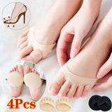 Women Forefoot Pads High Heels Half Insoles Five Toes Insole Foot Care Calluses Corns Relief Feet Pain Massaging Toe