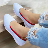Handmade Solid Color Women Shoes Classic Casual Flat Heel Shoes Comfortable Non-slip Fashion Zapatos De Mujer