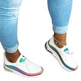 trendy shoes summer reflective breathable shoes fashion mesh sports running shoes women's casual shoes