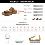 Flower Wedges Slippers for Women Summer Casual Slip On Platform Sandals Woman Comfortable Non Slip Flip Flops Plus
