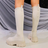 Breakj Women's Boots Socks Boots In The Fall Of 2025 New Large-Size Flying Long-Bottom High-Bottomed