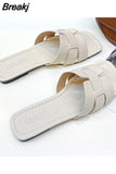 Design Beach Flat Shoes Female Slippers Summer Slipper Women Shoes Ladies High Quality Slides New Sandals Womens