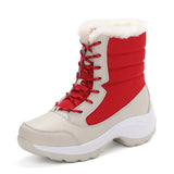 Women Snow Boots Waterproof Non-slip Parent-child Winter Boots Thick Fur Waterproof Platform Warm Shoes Plus
