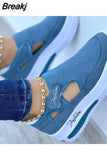 Women Casual Sports Shoes Vulcanized Leisure Sneakers Breathable Mesh Platform Shoes Designer Comfortable Ladies