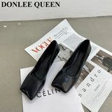 Pumps Women Shoes Fashion Square Toe High Heels Office Dress Shoes Stiletto Pumps Wedding Party Elegant Zapatillas