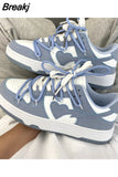 Sewing Men Sneakers Contrasting Colors Light Flat Shoes Ladies Outdoor Luxury Men Running Shoes Heart Pattern