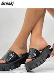 Women's Slippers Platform Wedge Flip-flops Summer Casual Comfortable Slippers High-quality Sandals 2023 Fashionable Womens