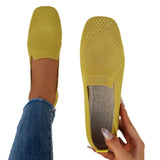 Breakj 2024 New Plus Size Square Head Flat Fly Woven Single Shoes Women's Foot Pedal Casual