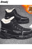 Men's Winter Warm Sports Boots Outdoor Hiking Boots for Men Casua Thicken Tactical Military Combat Boots Ankle Non-slip