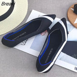 Simple Flat Shoes Women Comfortable Latex Insole Casual Shoes Candy Colors Pointed Single