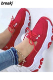 Women Sneakers 2023 Shoes Comfortable Chunky Sneakers Walking Sneakers For Women Loafers Ladies Shoes Lace-Up Shoes Woman