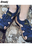 Men's Breathable Sandals Women Beach Casual Shoes Thick Sole Closed Toe Aqua Shoes for Hiking