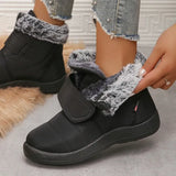 Non Slip Waterproof Snow Boots for Women Keep Warm Faux Fur Ankle Boots Woman Plus Size Winter Cotton Padded Shoes