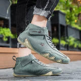 Men Casual Sneaker Leather Shoes Free Shipping Luxury Brand Sports Shoes Lace-up Ankle Boots Waterproof Winter Motorcycle