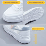 Vulcanized shoes sneakers women shoes solid color ladies flat shoes 2022 mesh women's sports comfortable breathable white