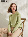 spring autumn thin oversize sweater pullovers Women basic loose square neck cashmere sweater female knit
